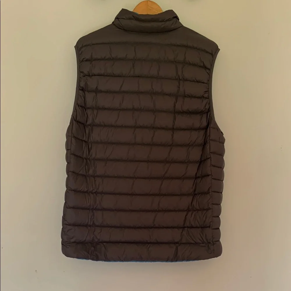 Patagonia Dark Brown Vest with Blue Lining